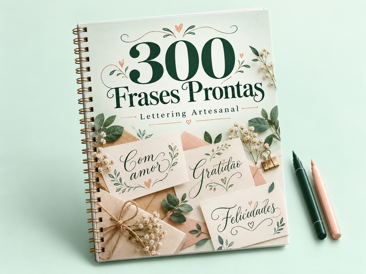 Imagem ilustrativa do Kit com 300 Frases Prontas para Cartões e Plaquinhas